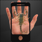 Scorpion on hand Camera prank آئیکن