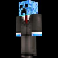 Creeper Blue Skin For MINECRAFT-poster