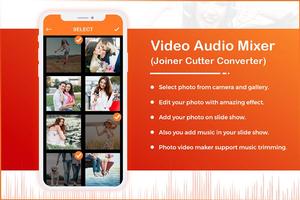 Video Audio Mixer Cutter Joiner Converter الملصق
