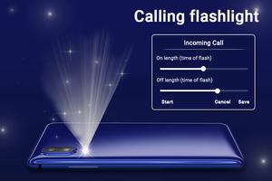 Calling flashlight - Flash blinking on call الملصق