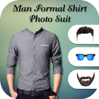 Man Formal Shirt Photo Suit Maker ícone