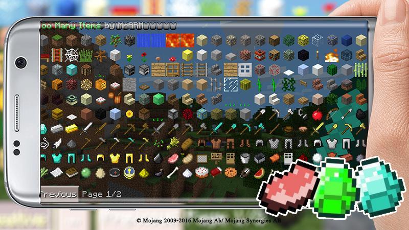Toomanyitems For Minecraft Pe For Android Apk Download