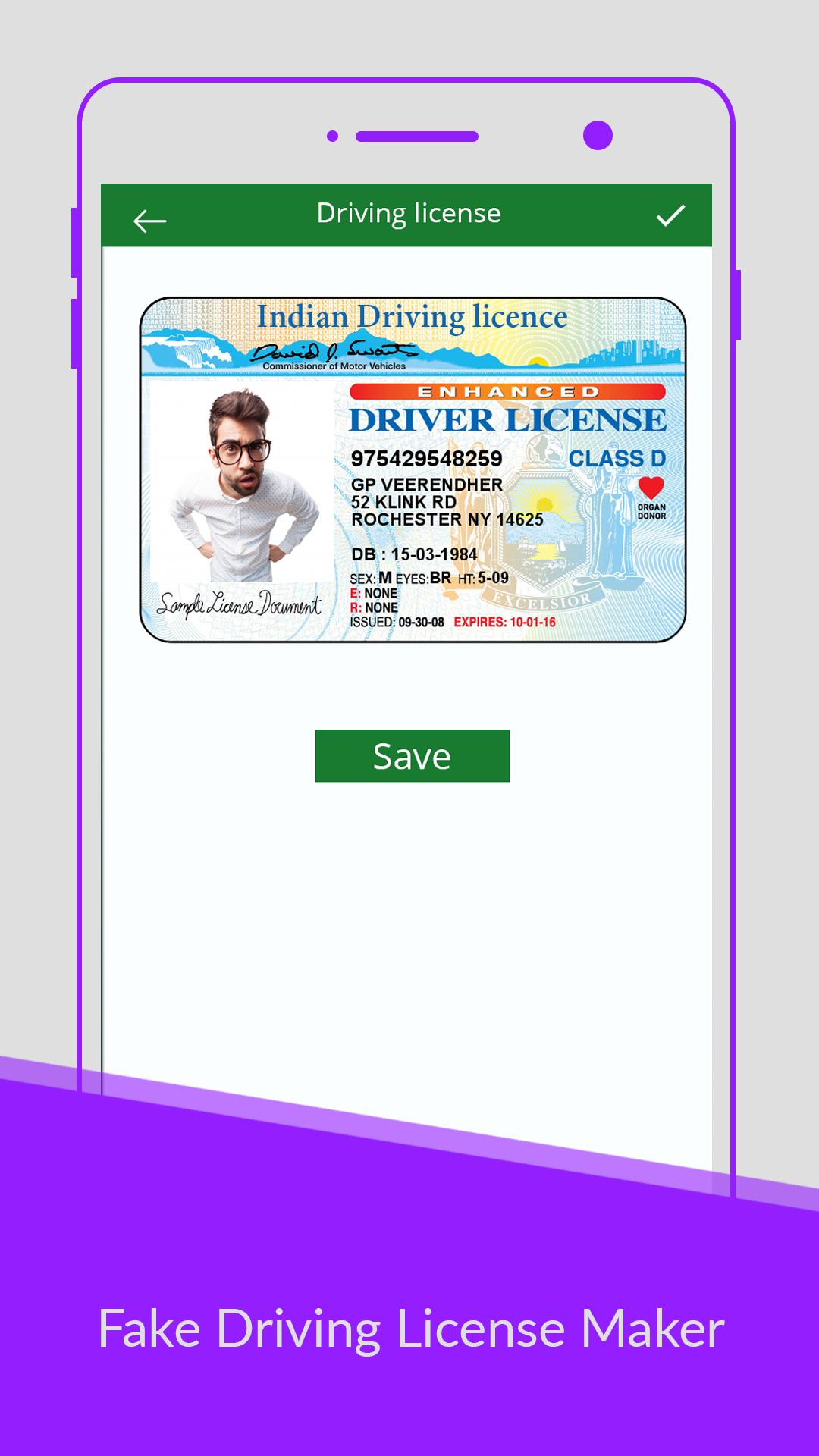 picture Fake Drivers License Maker App driving licence maker prank pour