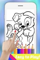 Easy Drawing Book for Pound Color The Puppies Fans Affiche
