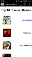 برنامه‌نما Top Criminal Games عکس از صفحه