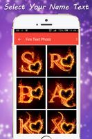Fire Text Photo Frame poster