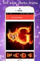 Fire Text Photo Frame syot layar 2