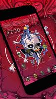 Skeleton Graffti Wallpaper 포스터