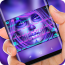 Tattoo Skull Girl keyboard theme APK