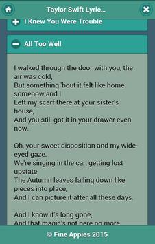 Lyrics Of Taylor Swift For Android Apk Download