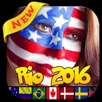 ⚽ Flag Face Rio 2016 poster