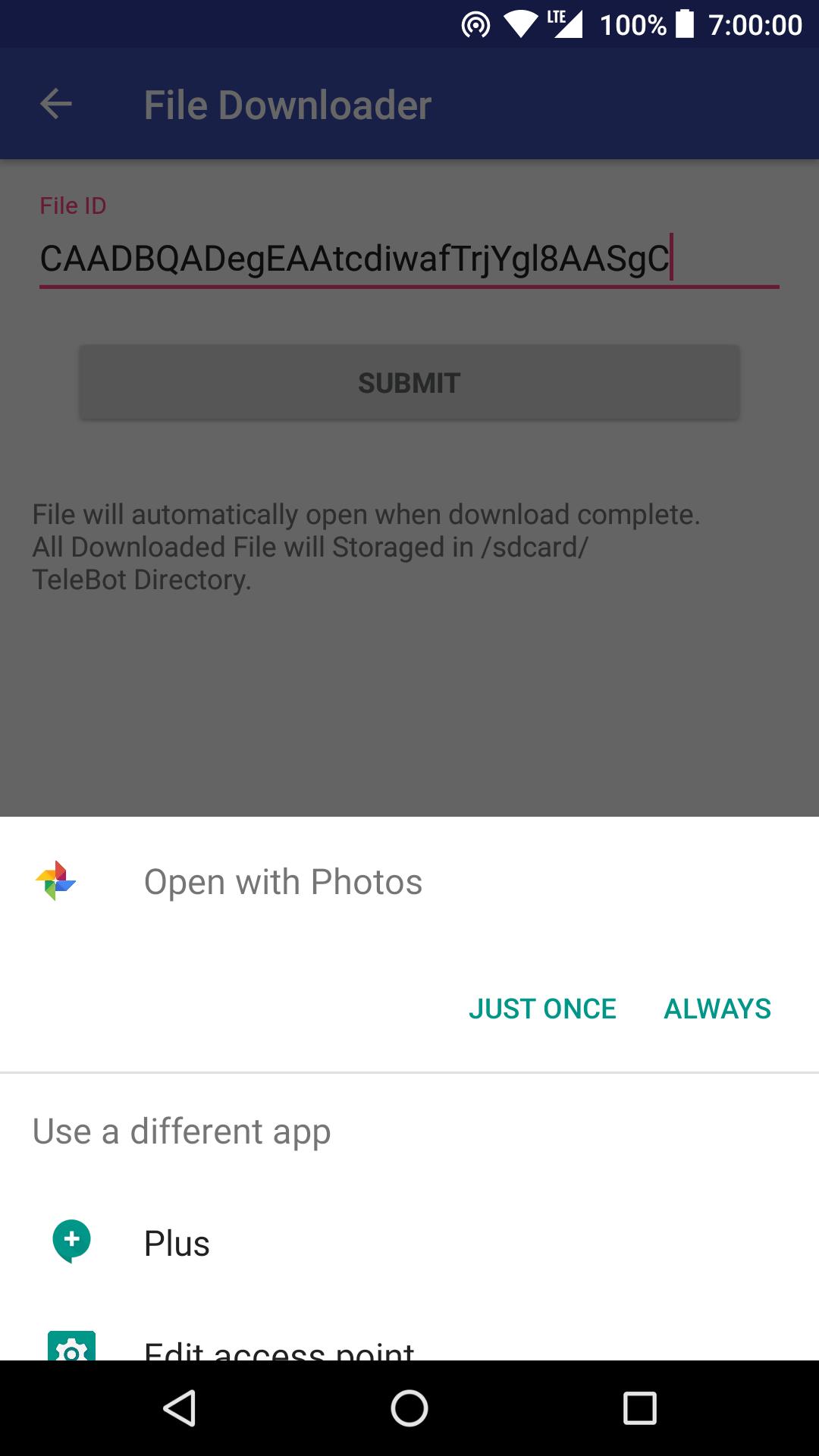 bot telegram per scaricare apk