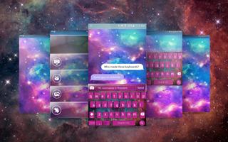 Tap keyboard galaxy theme poster
