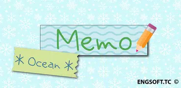 Sticky Memo Notepad *Ocean*