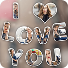 ikon Text Photo Collage Maker with Photo Effect Editor