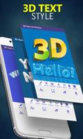 3D-текст фотографиях + Создатель логотипа 3d text постер