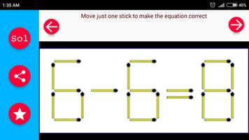 Tricky Matchstick Puzzles capture d'écran 1