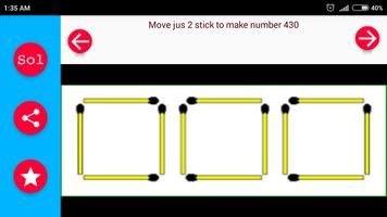 Tricky Matchstick Puzzles capture d'écran 3