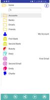 Password manager, Contact Note Document organizer الملصق