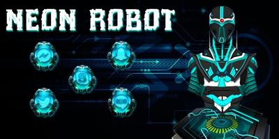 3D Tech Blue Neon Robot Theme screenshot 3