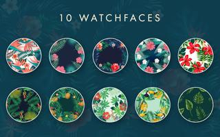 Floral Summer Watch Face 截图 1