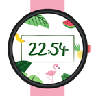 Summer Tropical Watch Face - Flamingos Pineapples 아이콘