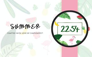 Summer Tropical Watch Face - F পোস্টার