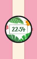 Summer Tropical Watch Face - Flamingos Pineapples 스크린샷 1