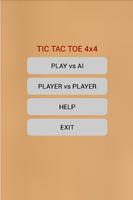 Strategic Tic Tac Toe 4x4 Cartaz