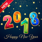 New Year Name Greeting 2018 ícone