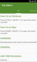 Cheats for The Sims स्क्रीनशॉट 1