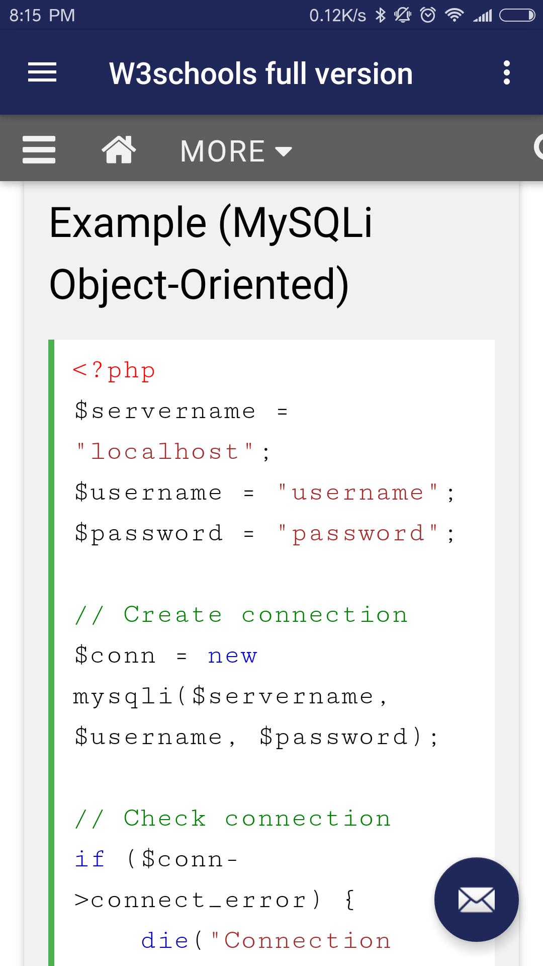 W3schools mysqli connect