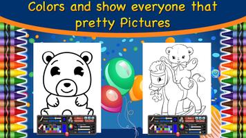 Teddy Bear Coloring Book Kids Ekran Görüntüsü 3