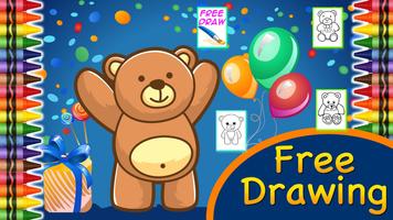 Teddy Bear Coloring Book Kids Ekran Görüntüsü 1