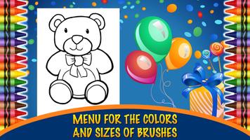 Teddy Bear Coloring Book Kids Screenshot 2