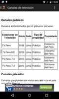 1 Schermata Televisiones de Peru