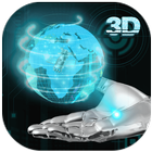Şeffaf Earth 3D Tema simgesi
