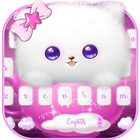 Mignon chiot chien clavier theme icône