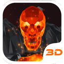 Flaming Skull 3D Theme APK
