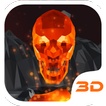 Flaming Skull 3D Theme