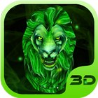 König von Green Lion 3D Thema Zeichen