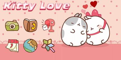Cute Kitty Love Theme syot layar 3