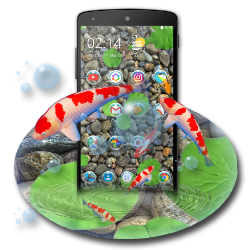 KOI Sorte Fish 3D Tema