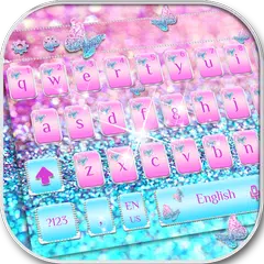 Silver Butterfly Keyboard Theme APK download