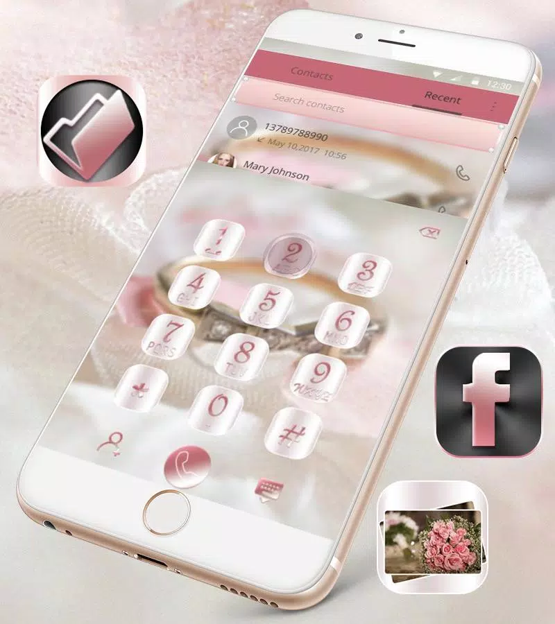 Android向けのローズゴールドピンクのテーマ壁紙 Rose Gold Pink Apkをダウンロードしましょう