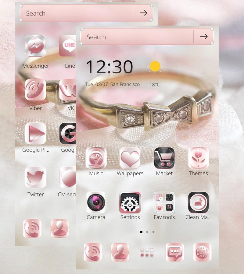 Android 用の ローズゴールドピンクのテーマ壁紙 Rose Gold Pink Apk をダウンロード