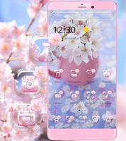 Sakura Flower Theme Wallpaper poster
