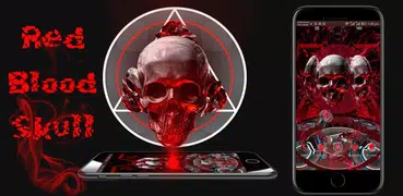Cráneo 3D Blood Red Temática