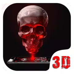 Red Blood Skull 3D Theme