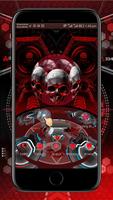 Red Blood Skull 3D Theme постер